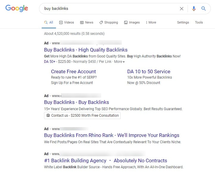 Buying Backlinks