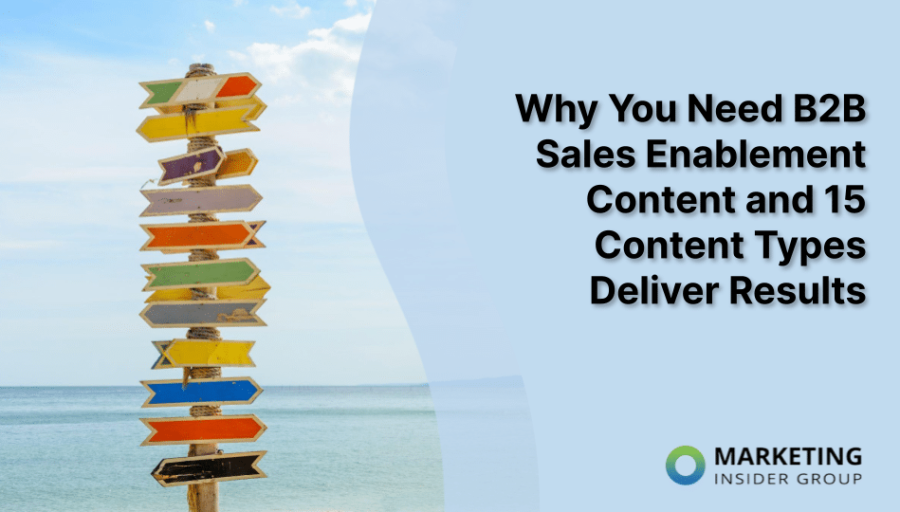 Why You Need B2B Sales Enablement Content and 15 Content Types That Deliver Results Why You Need B2B Sales Enablement Content and 15 Content Types That Deliver Results