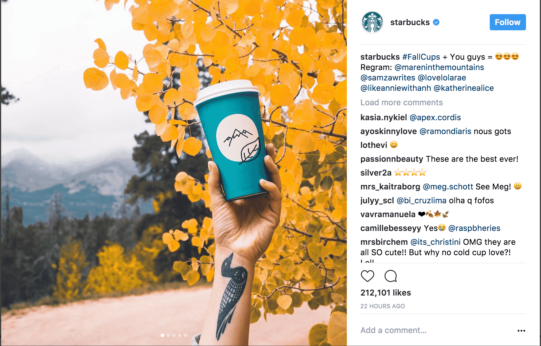 Starbucks Instagram UGC